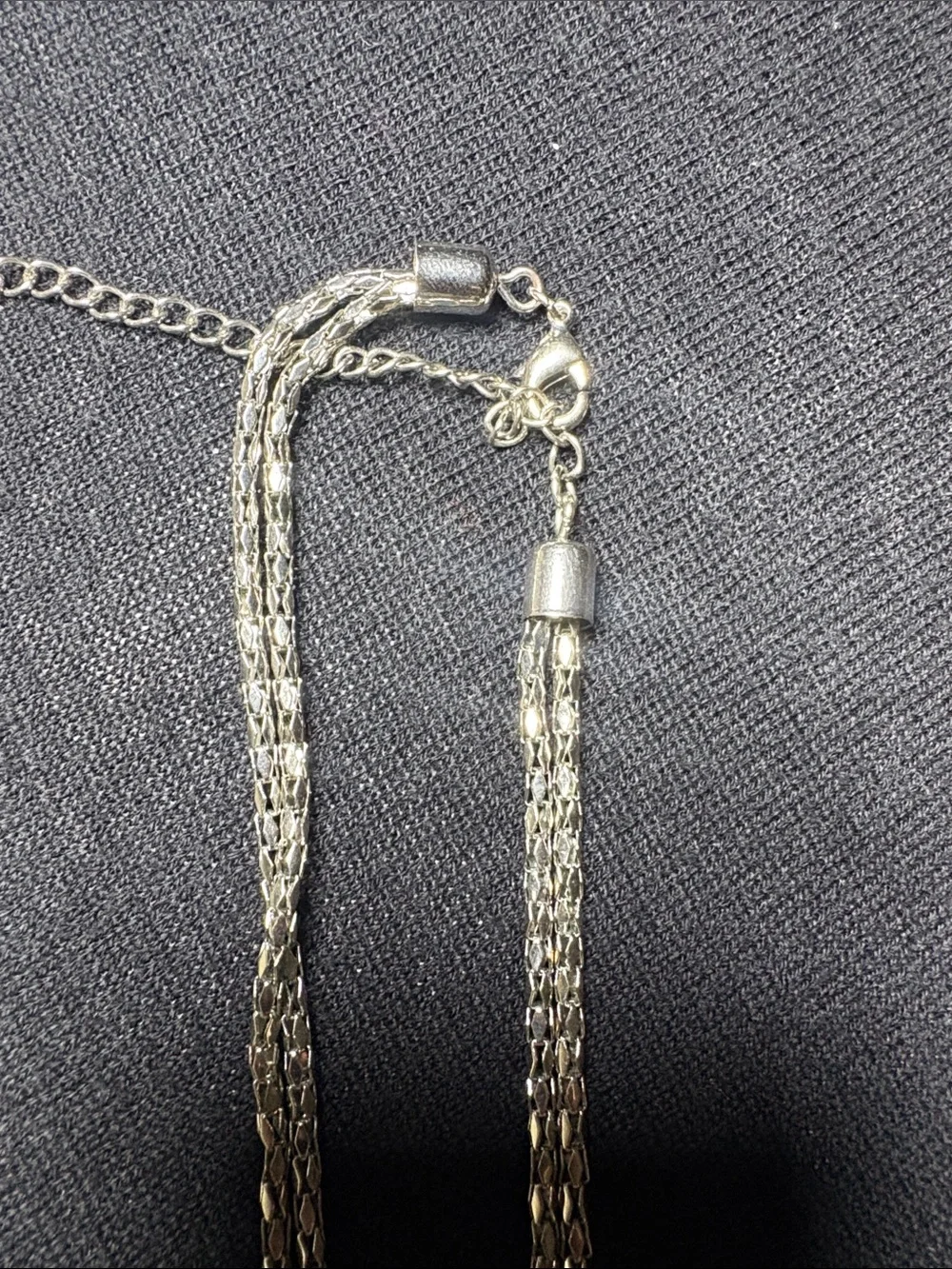 Silver tone Circle Pave Pendant Necklace - Women Jewelry